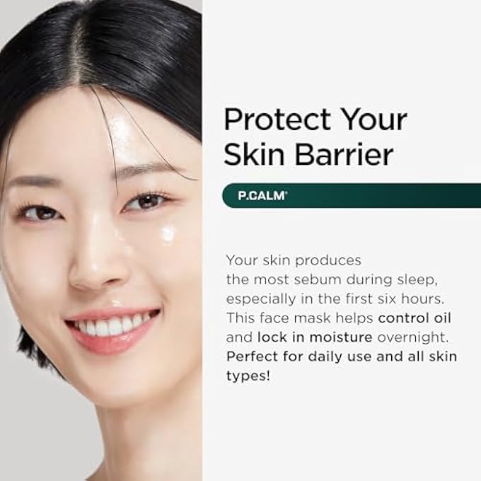 P.CALM BARRIER CYCLE DAILY SHEET MASK PACK 30 DAYS | KOREAN NON COMEDOGENIC DAILY MOISTURIZING TREATMENT SHEET MASK FOR SENSITIVE SKIN | VEGAN CRUELTY FREE - Image 3